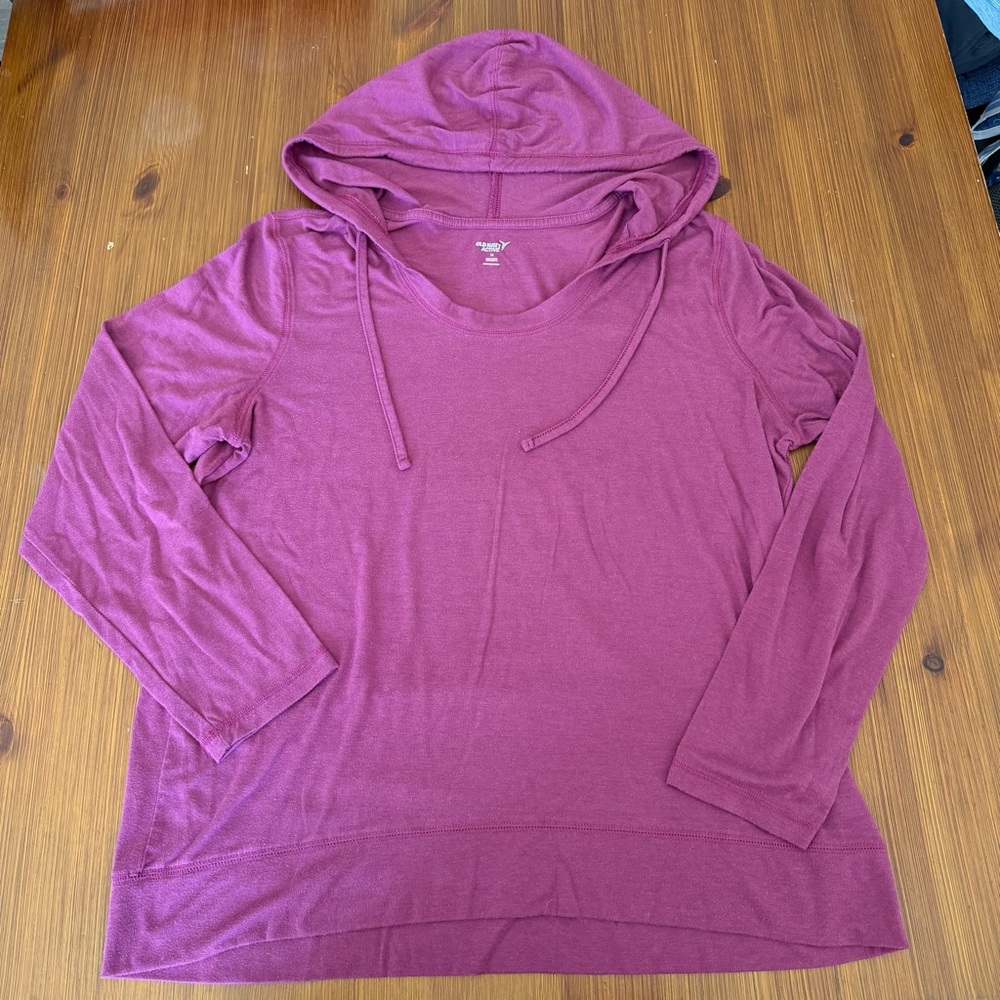 Old Navy Active Lightweight Maroon Hoodie - XL